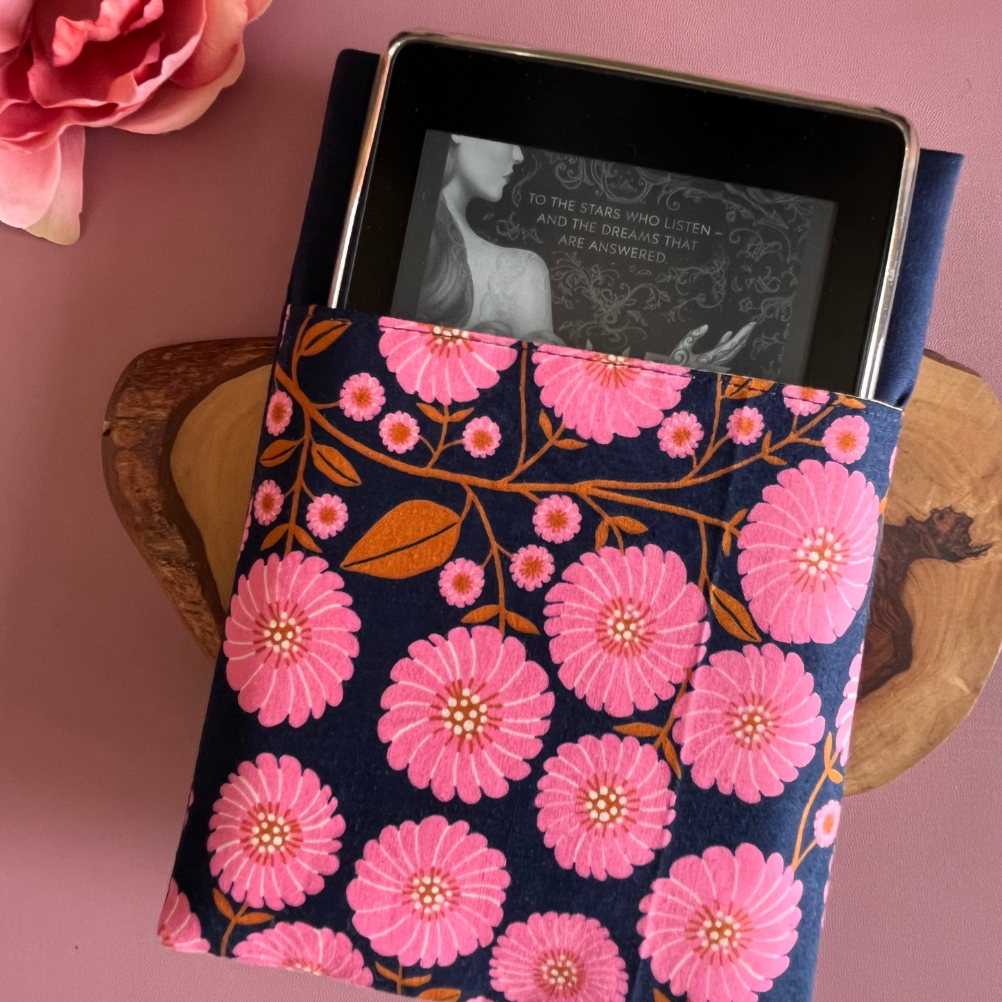 Pink Aster Kindle Sleeve